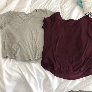 Aeropostale crop top v-neck shirts